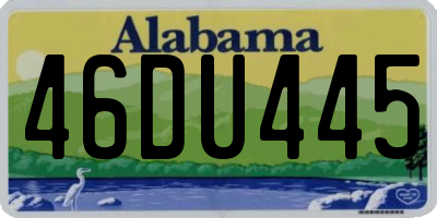 AL license plate 46DU445