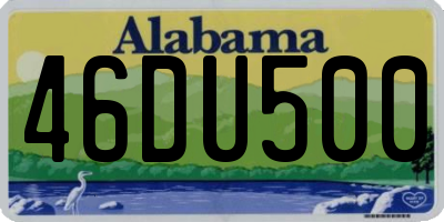 AL license plate 46DU500