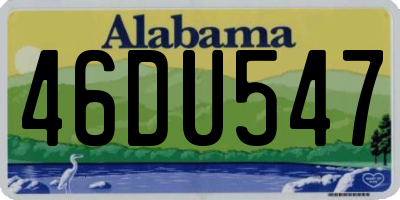 AL license plate 46DU547