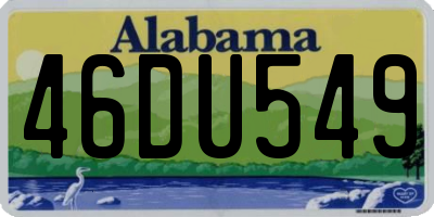 AL license plate 46DU549