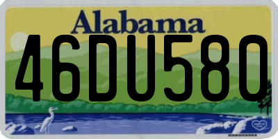 AL license plate 46DU580