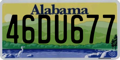 AL license plate 46DU677
