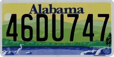 AL license plate 46DU747