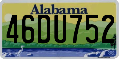 AL license plate 46DU752