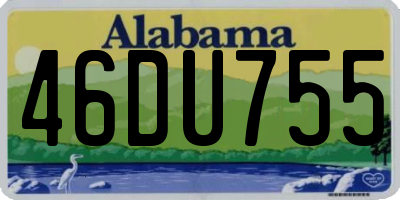AL license plate 46DU755