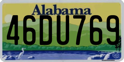 AL license plate 46DU769