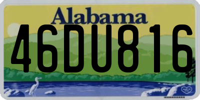 AL license plate 46DU816