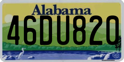 AL license plate 46DU820