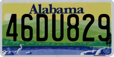 AL license plate 46DU829