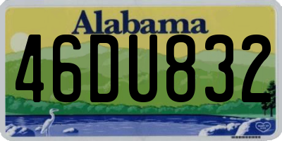 AL license plate 46DU832