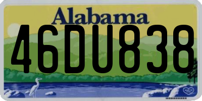 AL license plate 46DU838