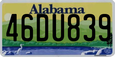 AL license plate 46DU839