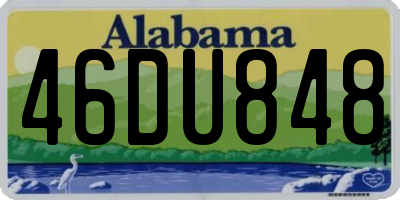 AL license plate 46DU848