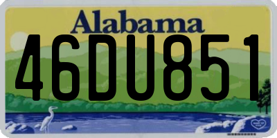 AL license plate 46DU851