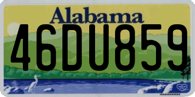 AL license plate 46DU859