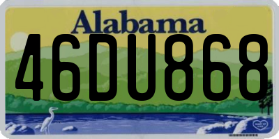 AL license plate 46DU868