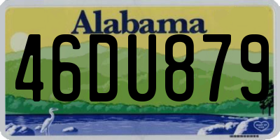AL license plate 46DU879