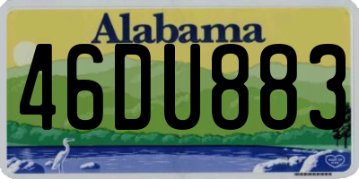 AL license plate 46DU883