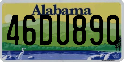 AL license plate 46DU890