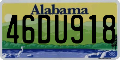 AL license plate 46DU918