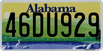 AL license plate 46DU929