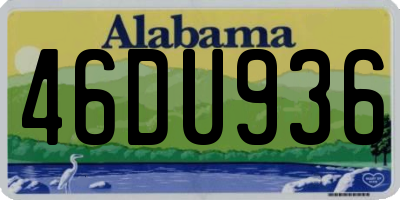 AL license plate 46DU936