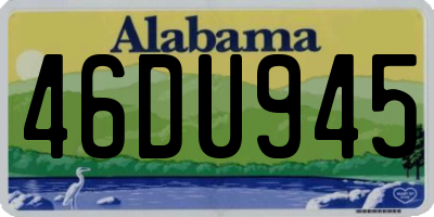 AL license plate 46DU945
