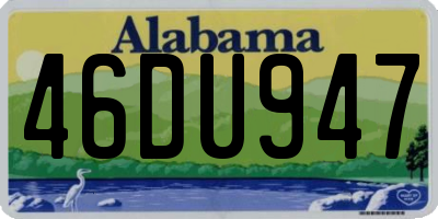 AL license plate 46DU947