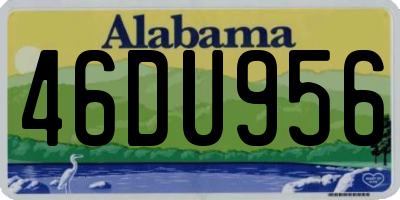 AL license plate 46DU956