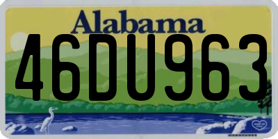 AL license plate 46DU963