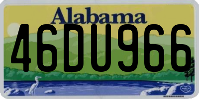 AL license plate 46DU966