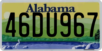 AL license plate 46DU967