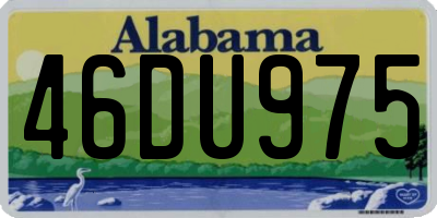 AL license plate 46DU975