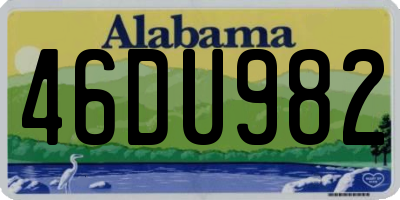 AL license plate 46DU982