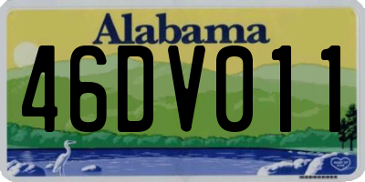 AL license plate 46DV011