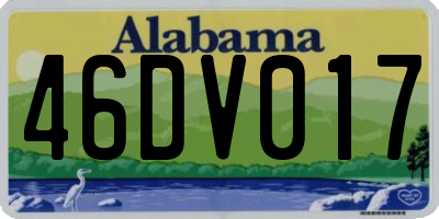 AL license plate 46DV017