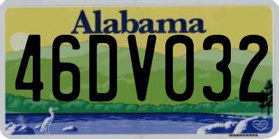 AL license plate 46DV032