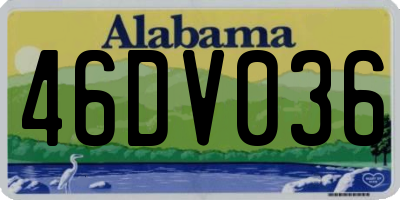 AL license plate 46DV036