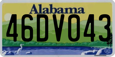 AL license plate 46DV043