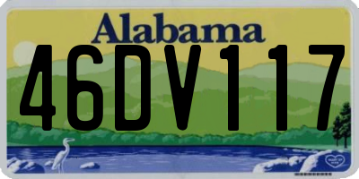 AL license plate 46DV117