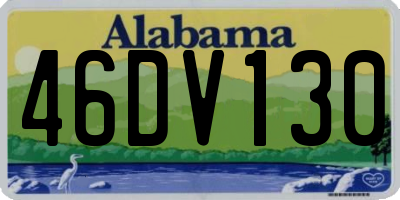 AL license plate 46DV130