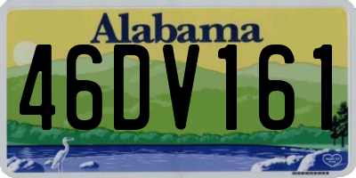 AL license plate 46DV161
