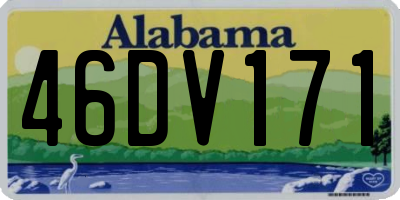 AL license plate 46DV171