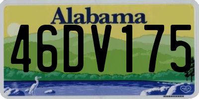 AL license plate 46DV175