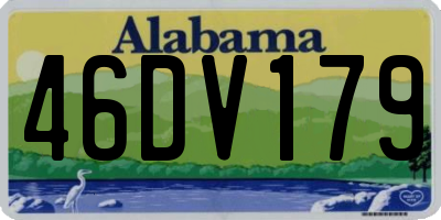 AL license plate 46DV179