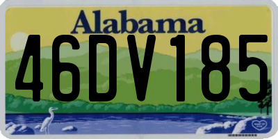 AL license plate 46DV185