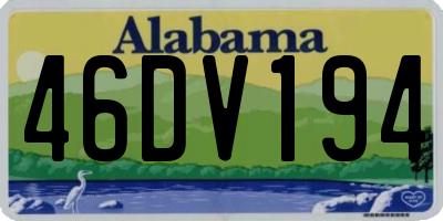 AL license plate 46DV194