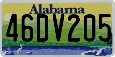 AL license plate 46DV205