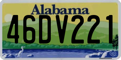 AL license plate 46DV221