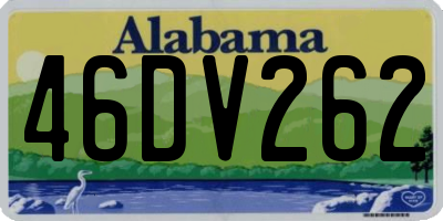 AL license plate 46DV262